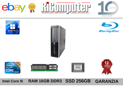 PC  Hp I5 RAM 16GB  SSD 256GB Lettore Blu Ray Win11 Ricondizionato