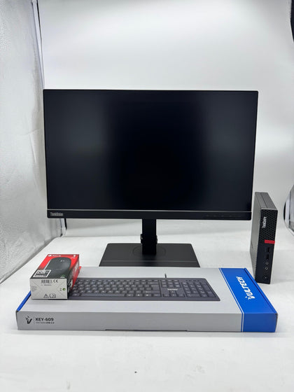 POSTAZIONE PC LENOVO TINY I5 RAM 16GB SSD MONITOR 22 MOUSE E TASTIERA WIN 11 PRO